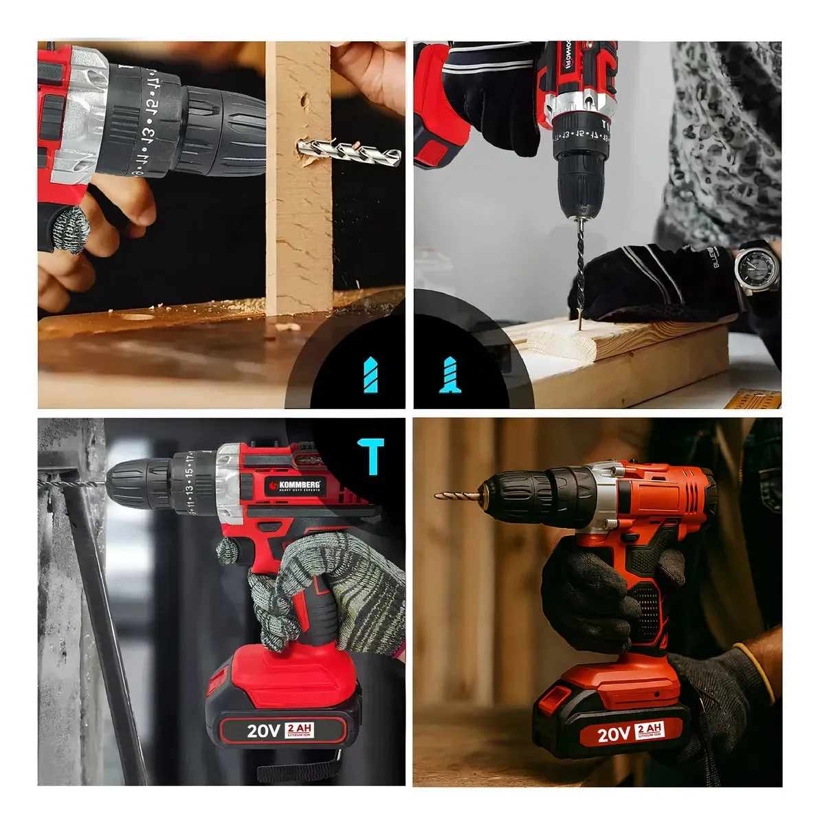 Taladro Percutor Inalámbrico 20V 13mm